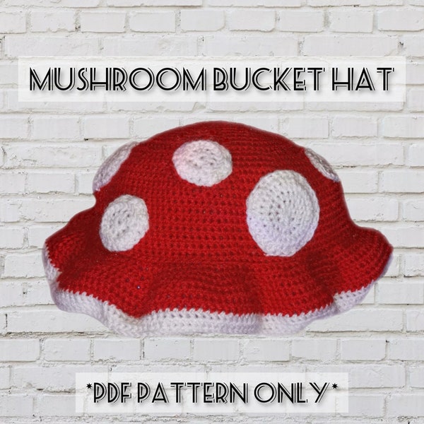 Crochet Mushroom Bucket Hat Pattern PDF