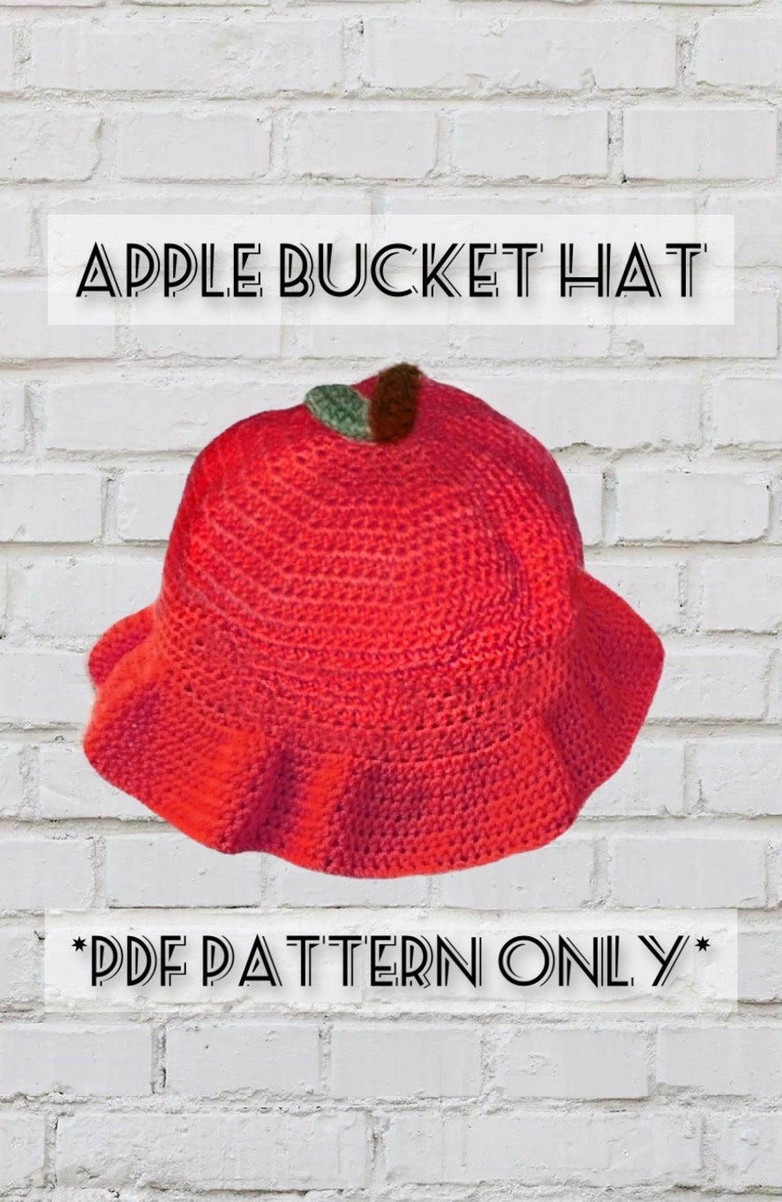 Crochet Apple Bucket Hat Pattern PDF Etsy