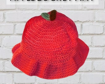 Crochet Apple Bucket Hat Pattern PDF