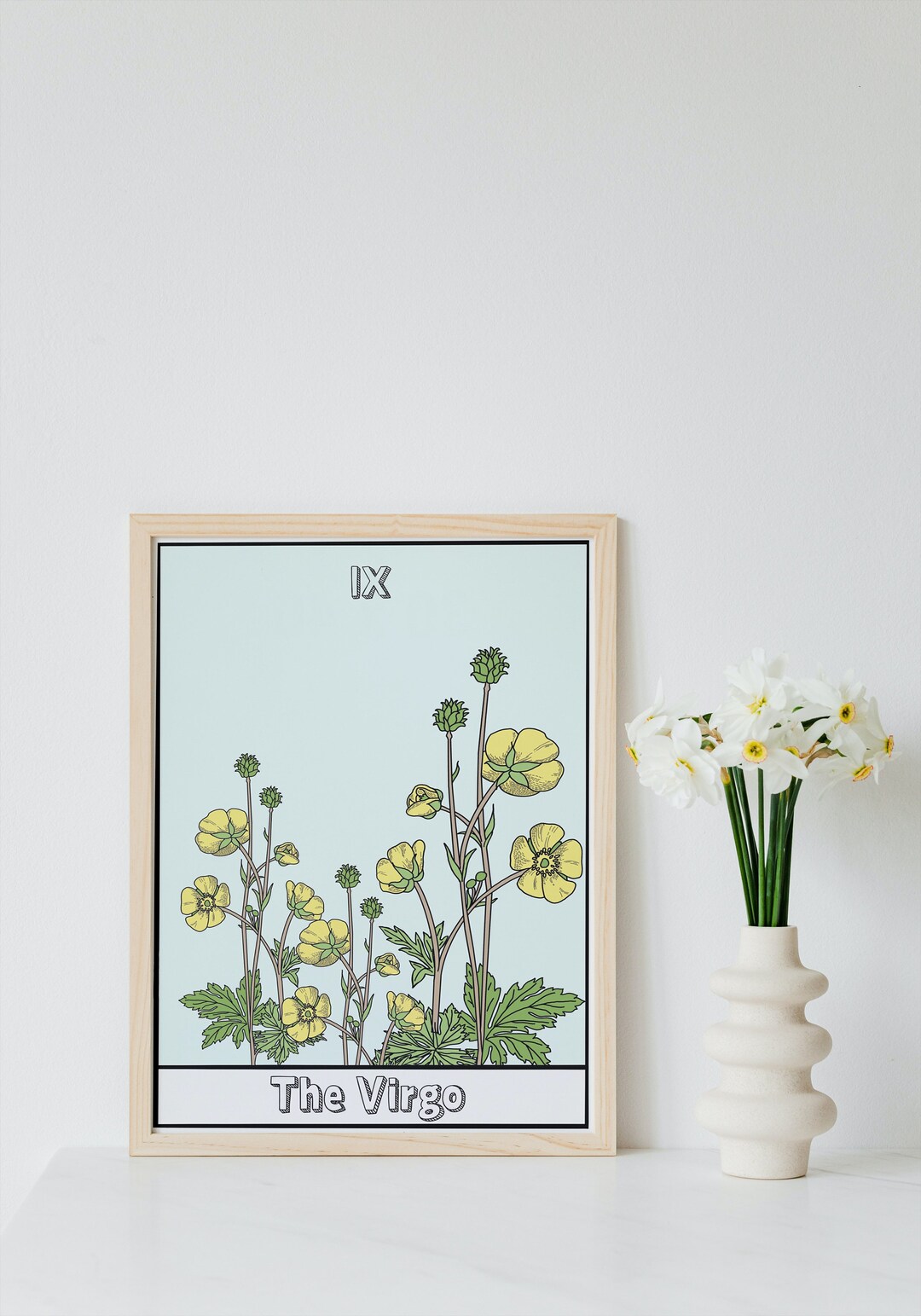 Zodiac Wall Art Virgo Buttercup Home Decor Art Print Tarot Etsy