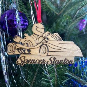 Personalized 3D Go Kart Ornament