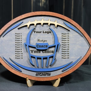 Football Coach Gift Plaque - Personalized Football Present