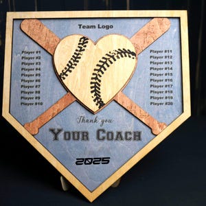 Softball Coach Geschenkplakette - personalisierte Trainer vorhanden