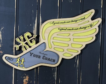 Cross Country Coach Geschenkplakette - personalisiertes XC-Geschenk