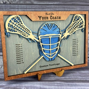 Lacrosse Coach Gift Plaque - Personalized Lax present