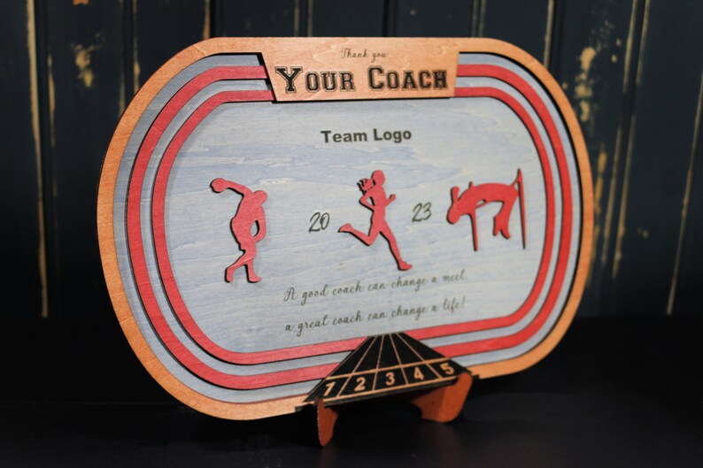 Track Coach Gift Plaque Personalized Track and Field Present Etsy