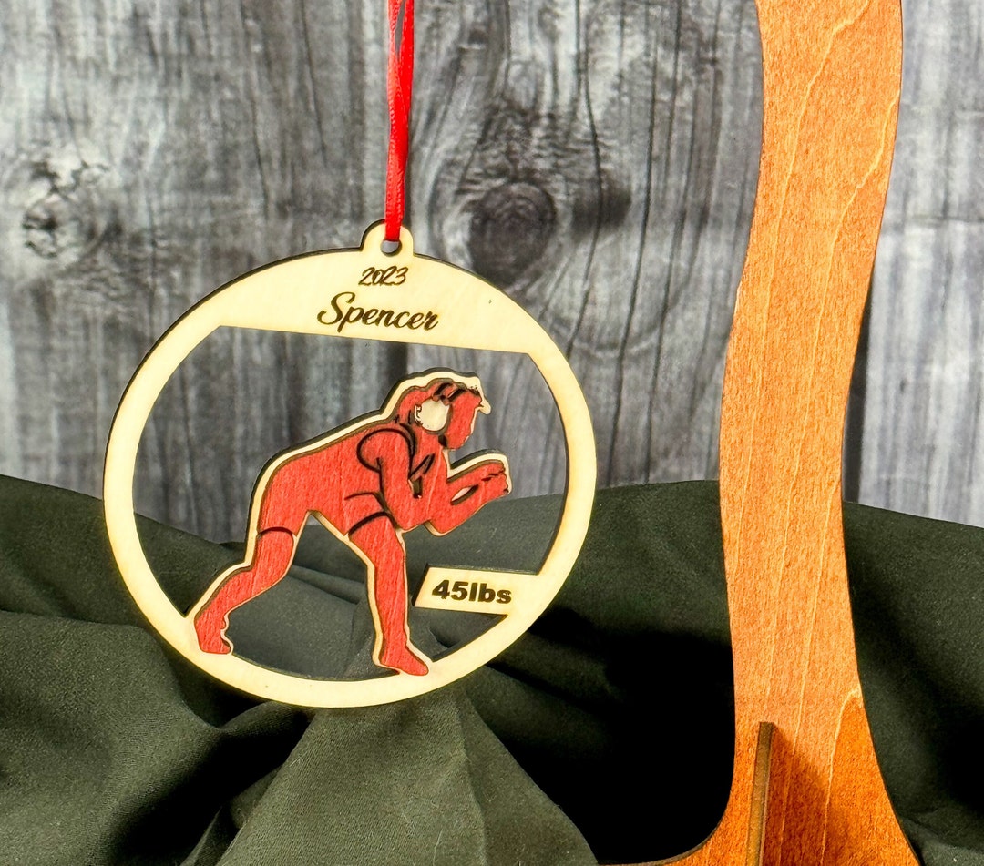 Personalized Wrestling Ornament Female Etsy