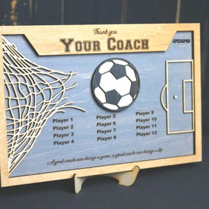 Soccer Coach Gift Plaque - Personalized Futbol present