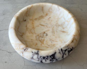 Calacatta Gold Marble Bowl: Elegant Centerpiece, 45cm