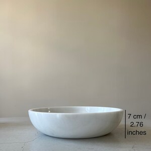 Handcrafted White Marble Bowl – Luxury 30cm, 24cm,18cm Sizes | Elegant Serveware Home Decor image 3