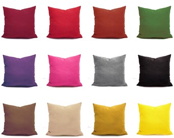 Custom Solid Color Throw Pillow Cover, All Sizes