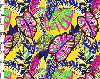 Marimekko Style Polsterstoff - Pop Art Floral Cotton-Poly Canvas, 146 cm breit