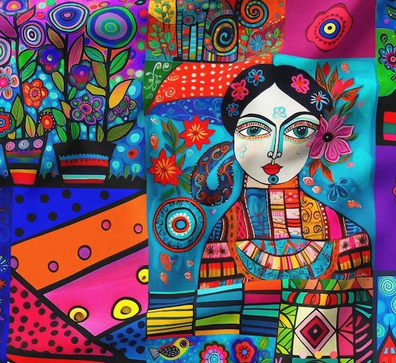 Alexander Henry-pop Art Patchwork Fabric by the Yard