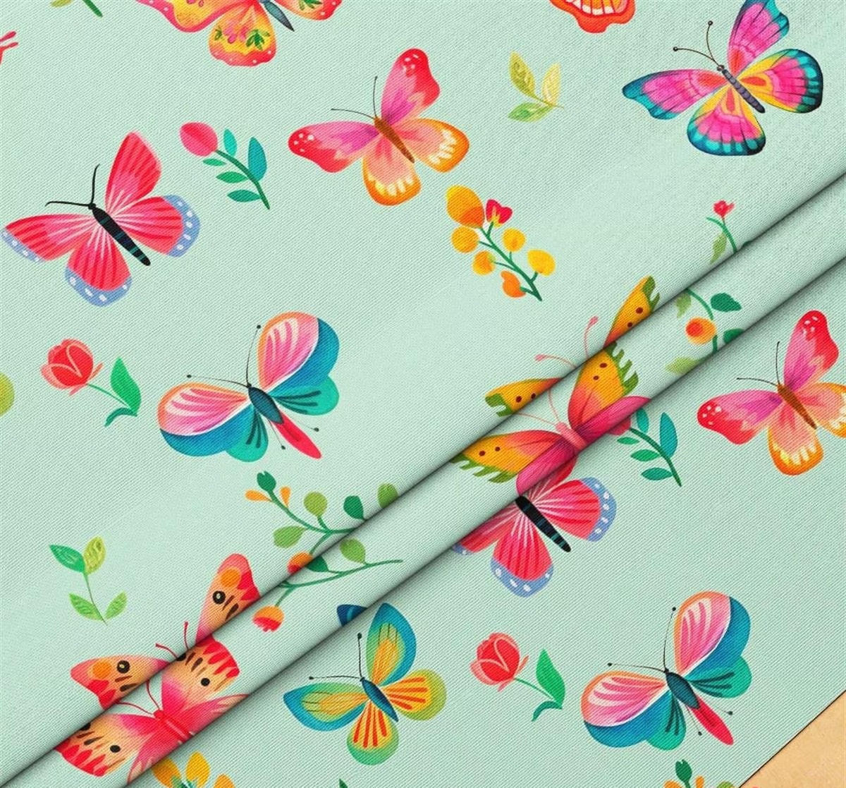 Butterfly Indian Fabric by Yard Indian Handmade Cloth Material
