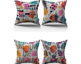 Abstract Colorful Shapes Pillow Cover, Modern Art Throw Pillows
