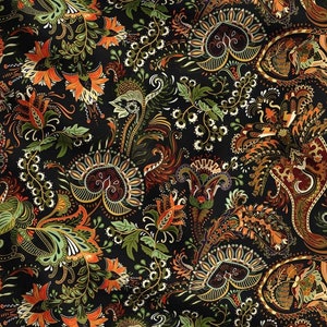 Tela Paisley cortada a medida, Tela Robert Kaufman, Tela vintage, Tela de tapiz Paisley, Tela de tapicería acolchada, Tapiz vintage