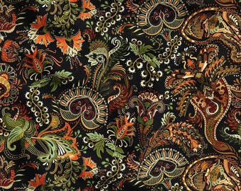 Paisley Fabric By The Yard, Robert Kaufman Fabric, Vintage Fabric, Paisley Tapestry Fabric, Quilting Upholstery Fabric, Vintage Tapestry