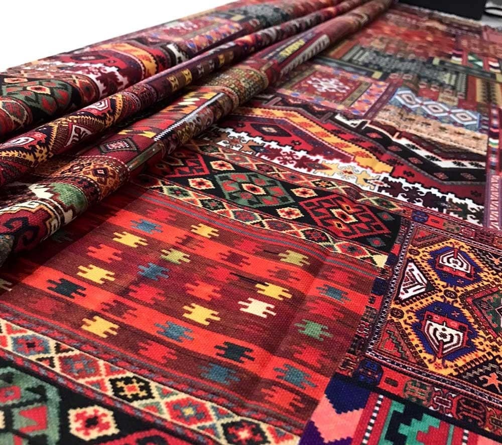 Bohemian Kilim Fabric Patchwork Upholstery Fabric by the Etsy