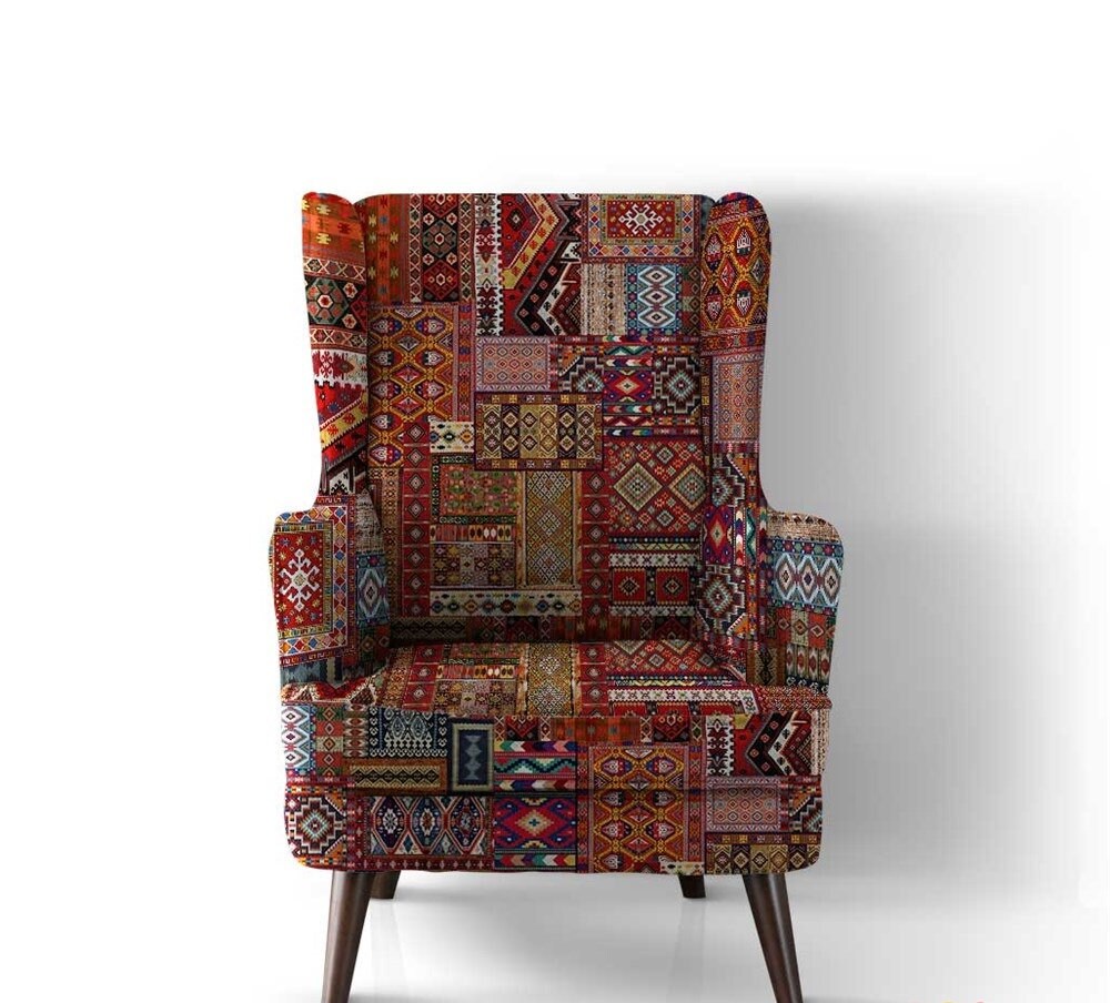 Bohemian Kilim Fabric Patchwork Upholstery Fabric by the Etsy