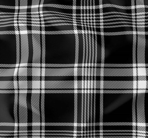 MEZLAN Plaid CapToe La With Checked Black & White Fabric Print Mens US Size 11.5 Plaid Black & White Fleece Fabric | Anti-Pill Polar Fleece  main image 4