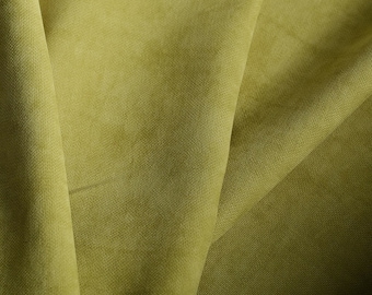 Olive Green Woven Canvas Upholstery Fabric, 56" Wide, By The Yard