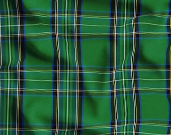 Tela escocesa verde azulada, tapicería tradicional a cuadros, Robert Kaufman