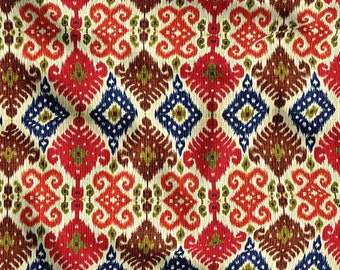 Aztec Upholstery Fabric by the Yard – Southwestern Tribal Geometric Canvas Inspired by Kilim Patterns