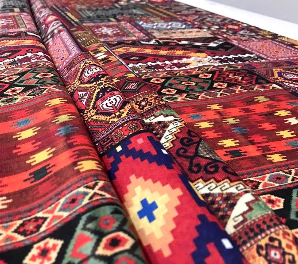 Bohemian Kilim Fabric Patchwork Upholstery Fabric by the Etsy