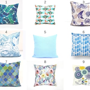 Blue Pillow Covers, Throw Pillow Covers, Designer Pillows, Hamptons Style Cushions, Housewarming Gift, Outdoor Pillow Covers, Navy Pillows