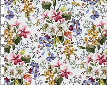 Tkanina Botanical Floral Garden, tkanina tapicerska Vintage Canvas, tkanina Riley Blake cięta na wymiar