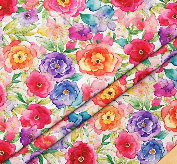Large floral print fabric discount