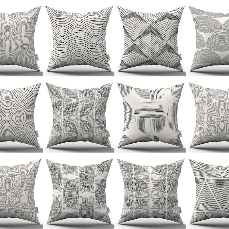 Grey Throw Pillows - Etsy