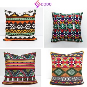 Aztec Ethnic Pillow Covers, Southwestern Pillow Cover, Boho Throw Pillow, Mudcloth Pillow, Farmhouse Pillow, Patio Cushion Geometric Pillow
