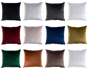 Federa per cuscino in velluto personalizzata, cuscino solido morbido come la seta, cuscino decorativo