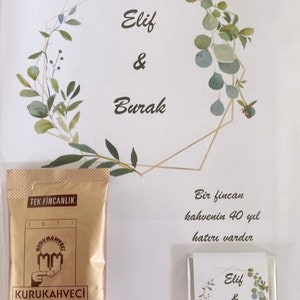 Personalisierte Kaffeekarten mit Schokolade