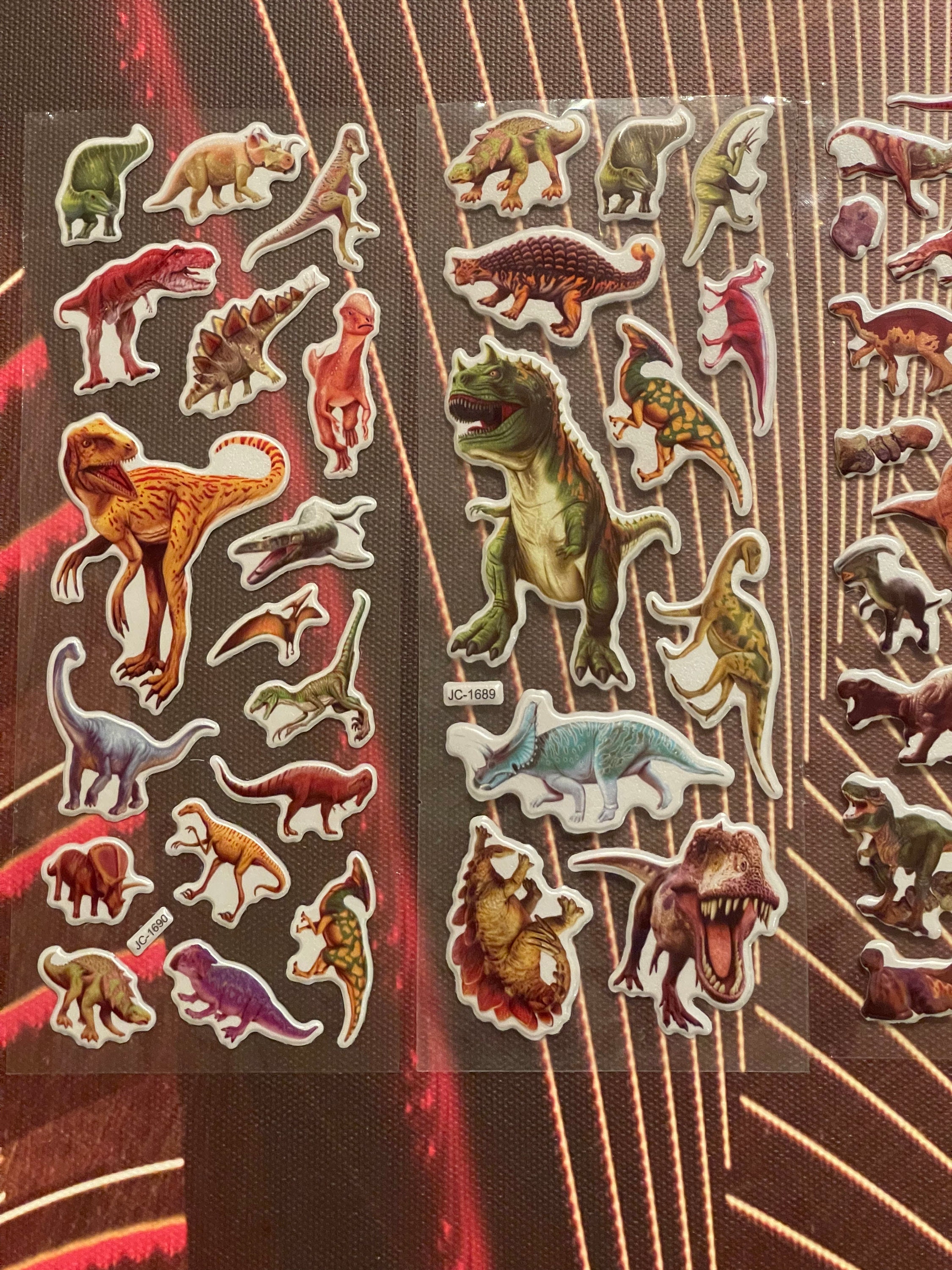 20ct Dinosaur Puffy Stickers