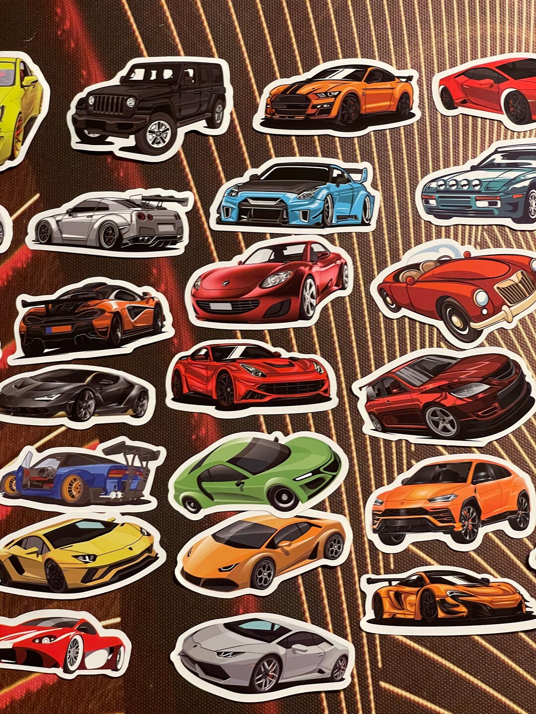 50 Pieces Bundle Pack Sport Cars Stickers High Glossy Finish Etsy