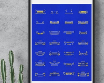 Subaru Headlight Evolution Poster - Kunst aan de muur - Foto