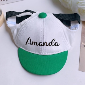 Custom Baseball Cap For Dog, Embroidered Name For Dog, Cute Sun Cap for Dog, Creative Embroidered Summer Pet Hat, Dog Gift, Adjustable Hat