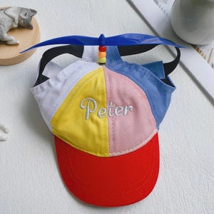 Custom Baseball Cap For Dog With Name, Cute Sun Cap for Dogs, Custom Embroidered For Dog, Baseball Cap For Dog, Adjustable Dog Hat