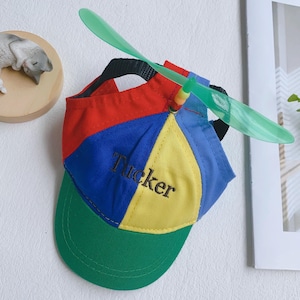 Custom Air Screw Cap For Dog, Cute Sun Cap for Dogs, Custom Embroidered For Dog, Baseball Cap For Dog, Adjustable Hat, Summer Pet Hat