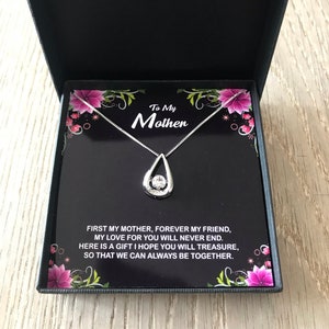 Personalised To My/Our Mother Silver Pendant Necklace Personalised Message Card image 1