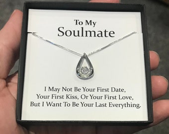 To My Soulmate - Silver Pendant Necklace with Personalised Message Card