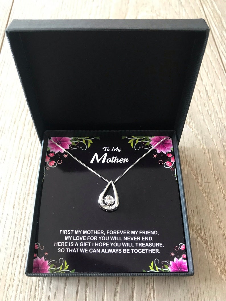 Personalised To My/Our Mother Silver Pendant Necklace Personalised Message Card image 1