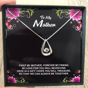 Personalised To My/Our Mother Silver Pendant Necklace Personalised Message Card image 2