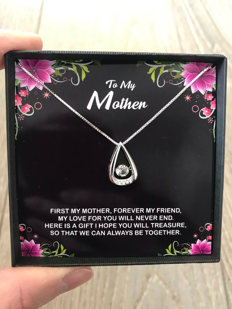 Personalised To My/Our Mother Silver Pendant Necklace Personalised Message Card image 2
