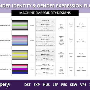 LGBTQ+ Pride Flags Machine Embroidery Designs (digital Download) - Etsy