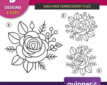 Mexican Flower Embroidery Designs: Rustic Folk Art (Digital Product)