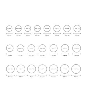 Printable ring size chart Etsy France
