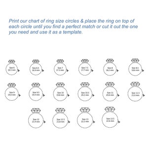 Printable Ring Sizer: International Ring Size Chart (Instant Download)